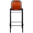 vidaXL Bar Stools 2 pcs Real Leather