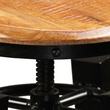 vidaXL Bar Stools 2 pcs Solid Mango Wood - Industrial Style and Durability