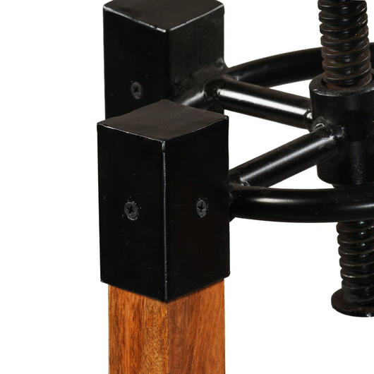vidaXL Bar Stools 2 pcs Solid Mango Wood - Industrial Style and Durability