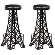 vidaXL Bar Stools 2 pcs Real Leather