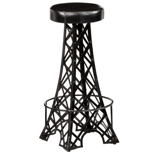 vidaXL Bar Stools 2 pcs Real Leather