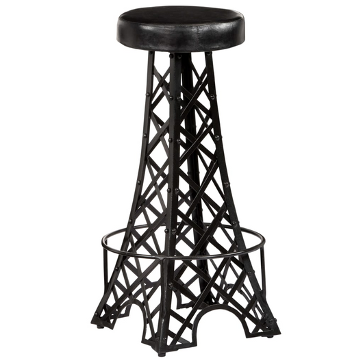 vidaXL Bar Stools 2 pcs Real Leather
