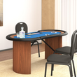 vidaXL 10-Player Poker Table with Chip Tray Blue 63