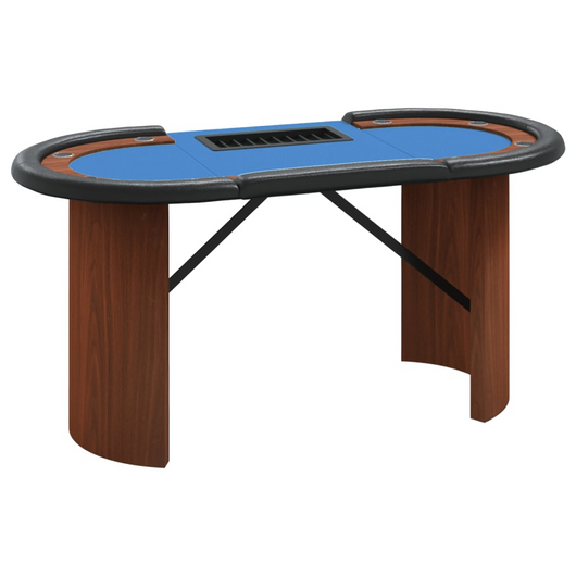 vidaXL 10-Player Poker Table with Chip Tray Blue 63