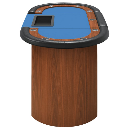 vidaXL 10-Player Poker Table with Chip Tray Blue 63