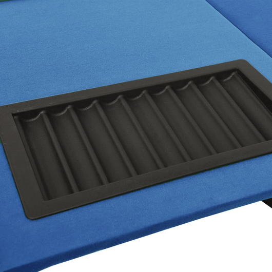 vidaXL 10-Player Poker Table with Chip Tray Blue 63