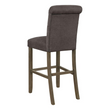 Balboa Tufted Back Bar Stools Set of 2 - Grey and Rustic Brown