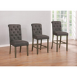 Balboa Tufted Back Bar Stools Set of 2 - Grey and Rustic Brown