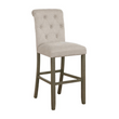 Balboa Tufted Back Bar Stools in Beige and Rustic Brown (Set of 2) - Classic Comfort and Charm