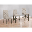 Balboa Tufted Back Bar Stools in Beige and Rustic Brown (Set of 2) - Classic Comfort and Charm
