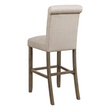 Balboa Tufted Back Bar Stools in Beige and Rustic Brown (Set of 2) - Classic Comfort and Charm